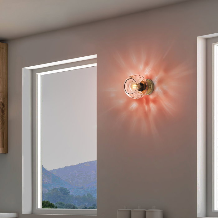 Opviq Lámpara de Pared Rosa y Dorado